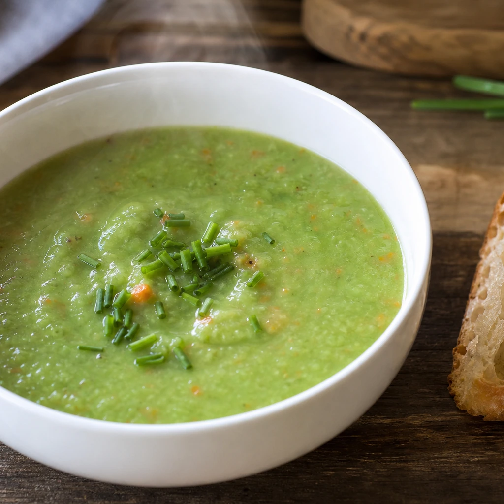 Schnelle Erbsen-Karotten-Suppe