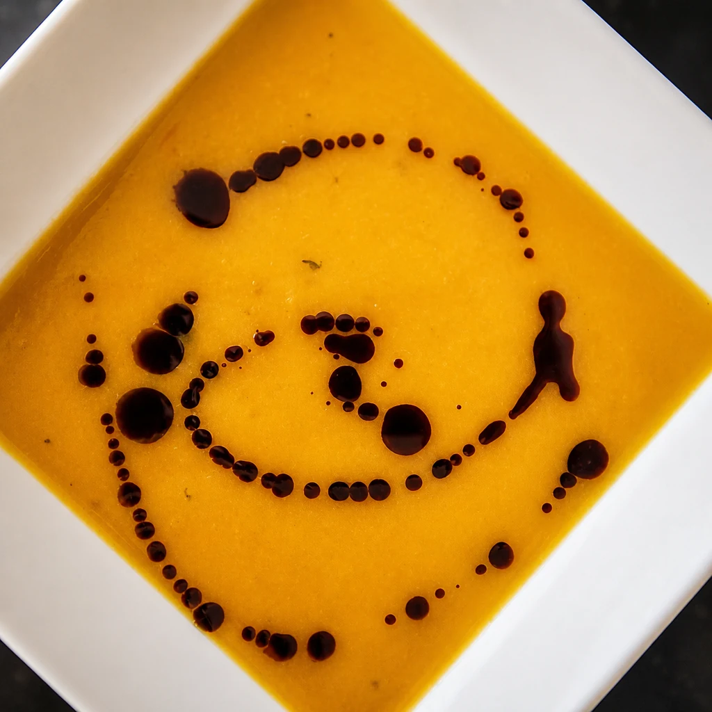 Kürbiscremesuppe mit Kernöl