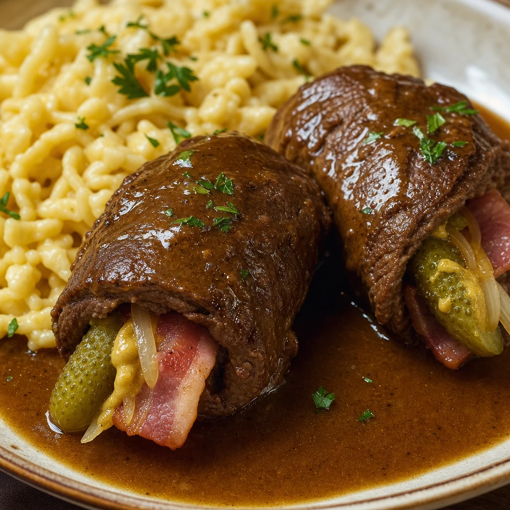 Rindsrouladen mit Spätzle