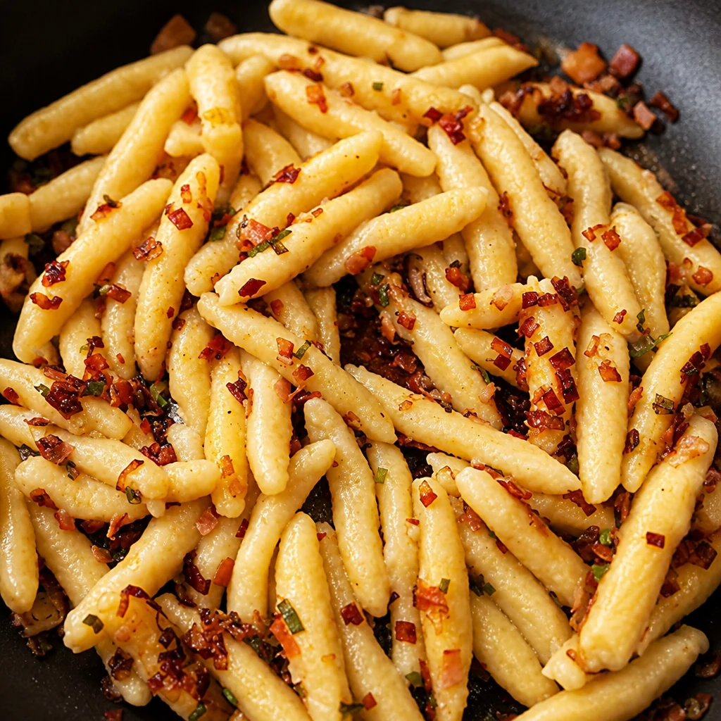 Kartoffelnudeln mit Schinkenspeck
