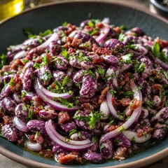 Käferbohnensalat mit Speck